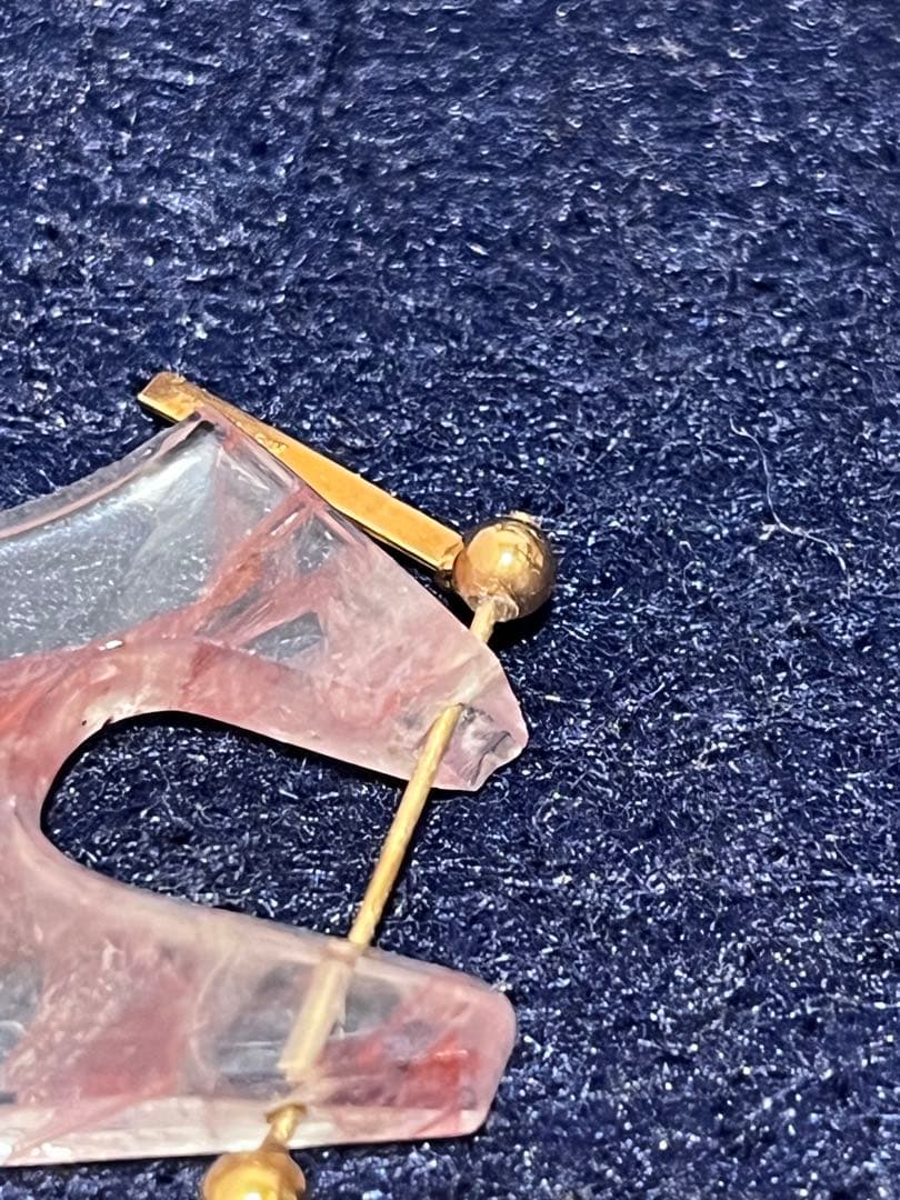 モナカジュエリー　ロックピアス ガーデンクオーツ K18