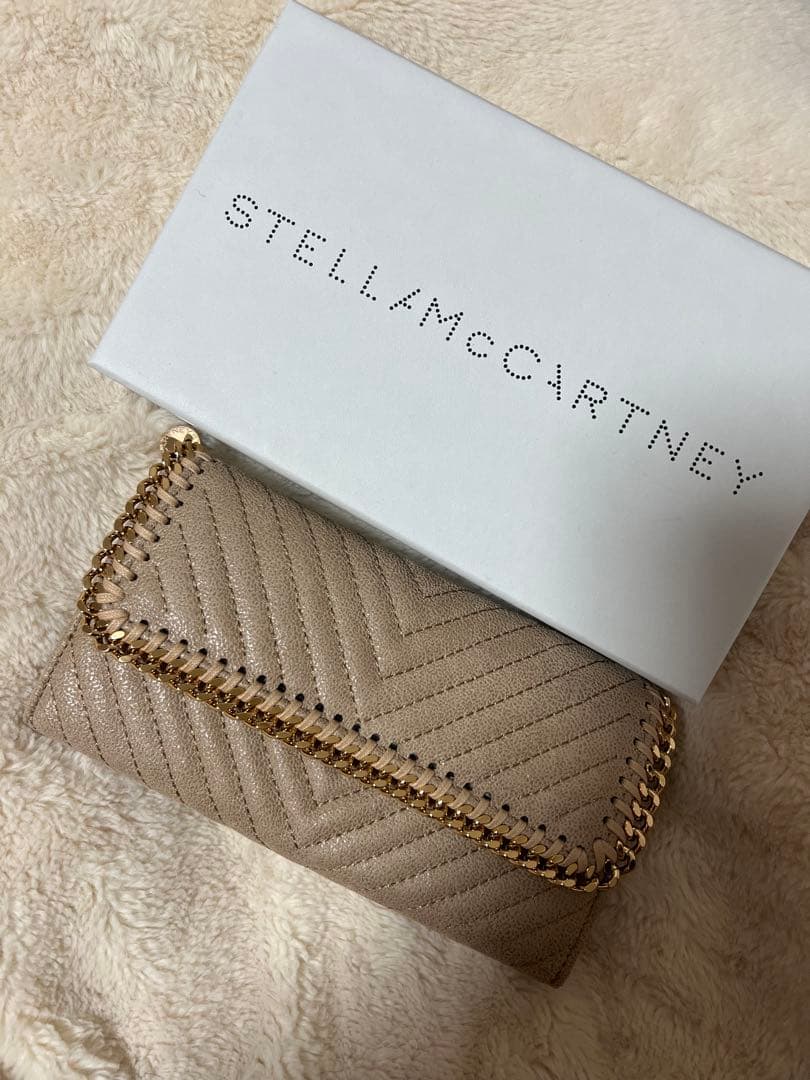【新品未使用】 STELLA McCARTNEY ベージュ 長財布 箱付き