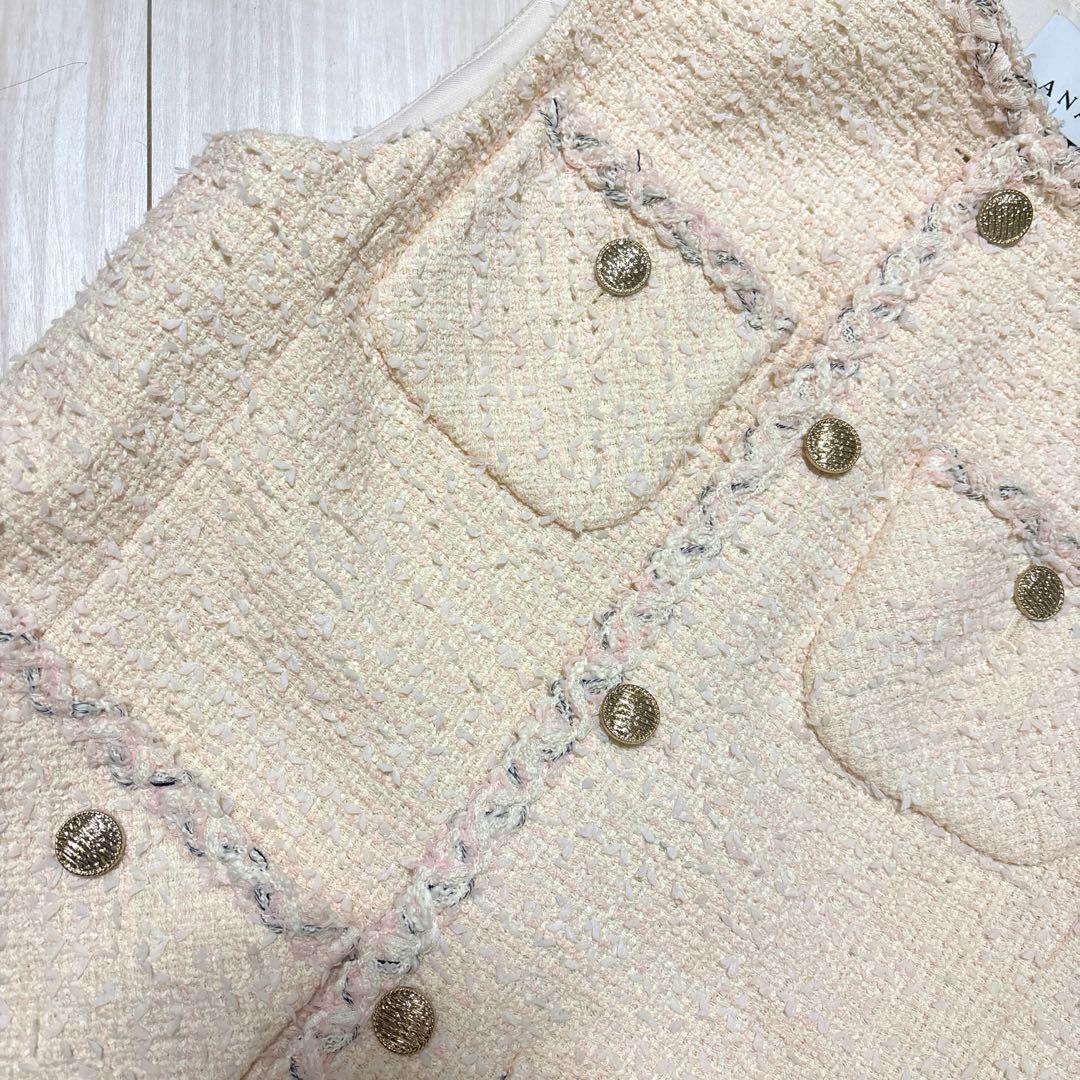 新品未使用 ANAYI アナイ ジレ ツイード　34