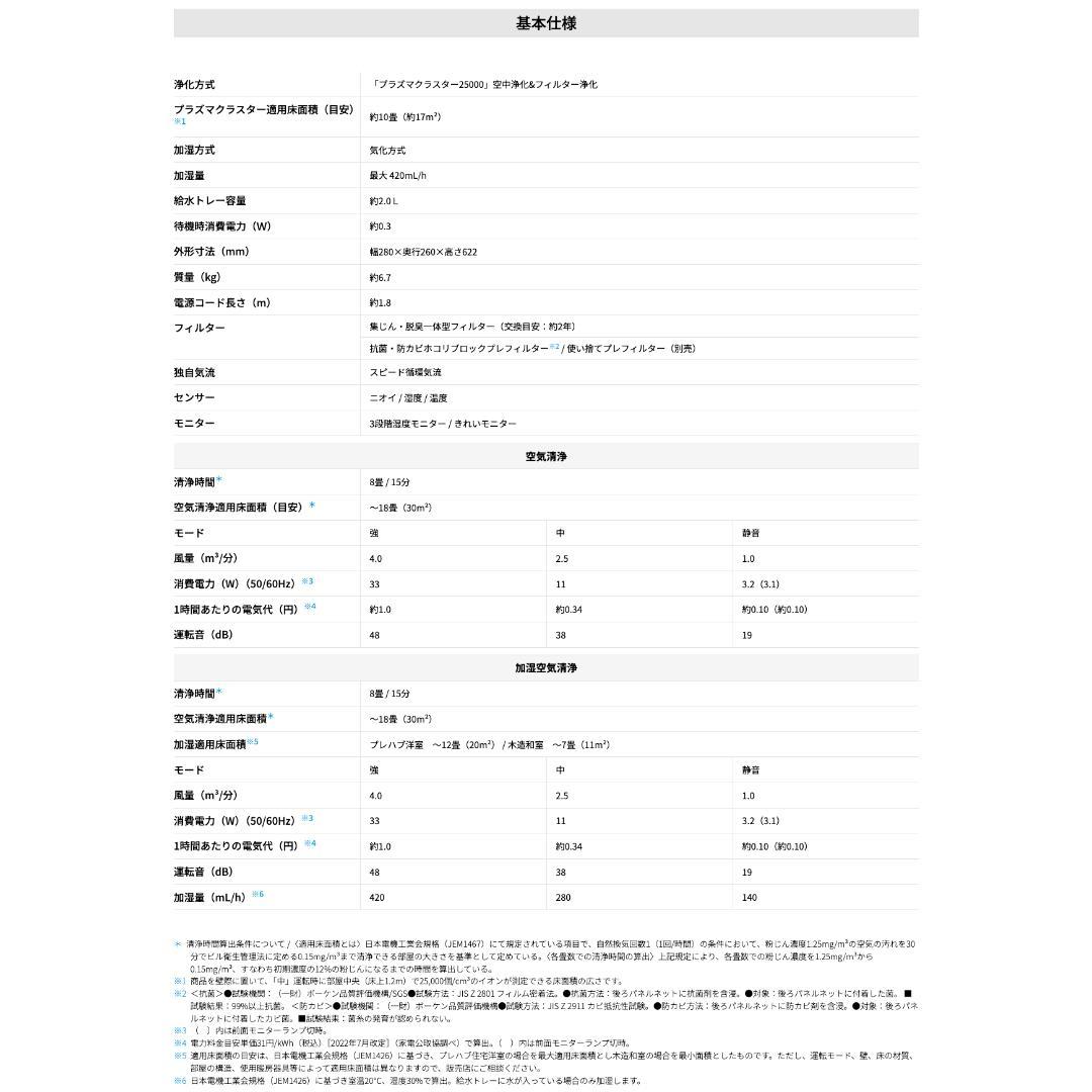 【匿名配送】シャープ 加湿空気清浄機 ホワイト KI-RS40 SHARP