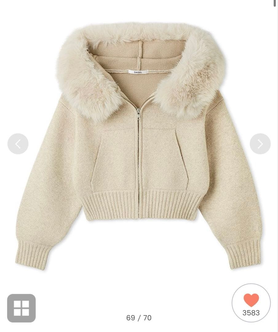 〜25値下げ 新品スナイデル ファーフードパーカー