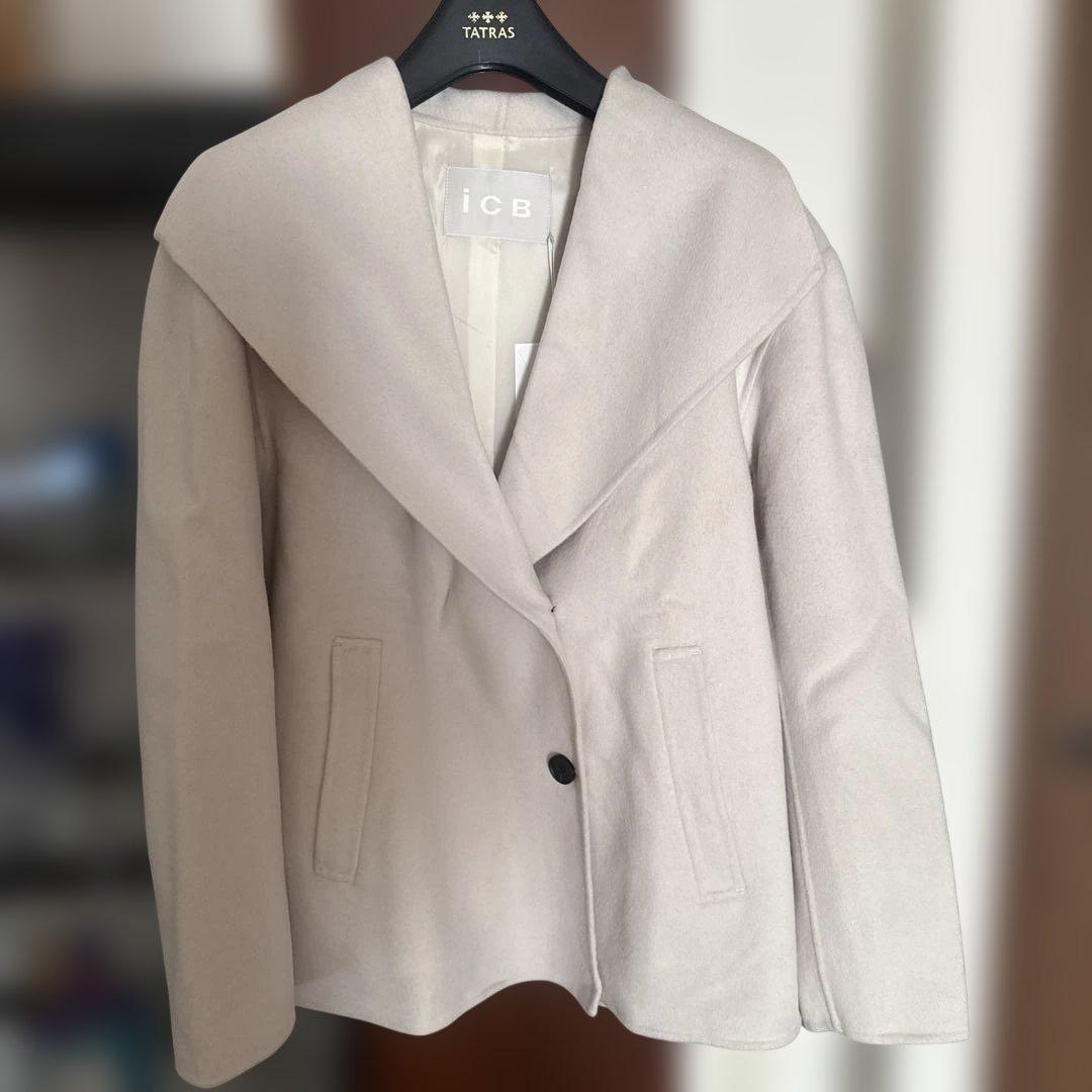 【新品.未使用】☆ICB カシミヤウールコート サイズ4(9号)55,000円