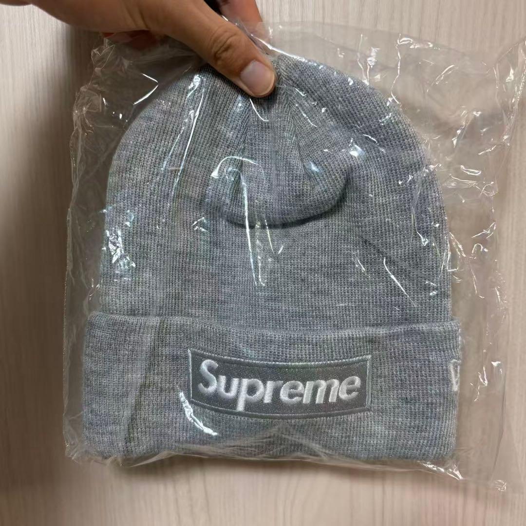 Supreme ニット帽 グレー New Era