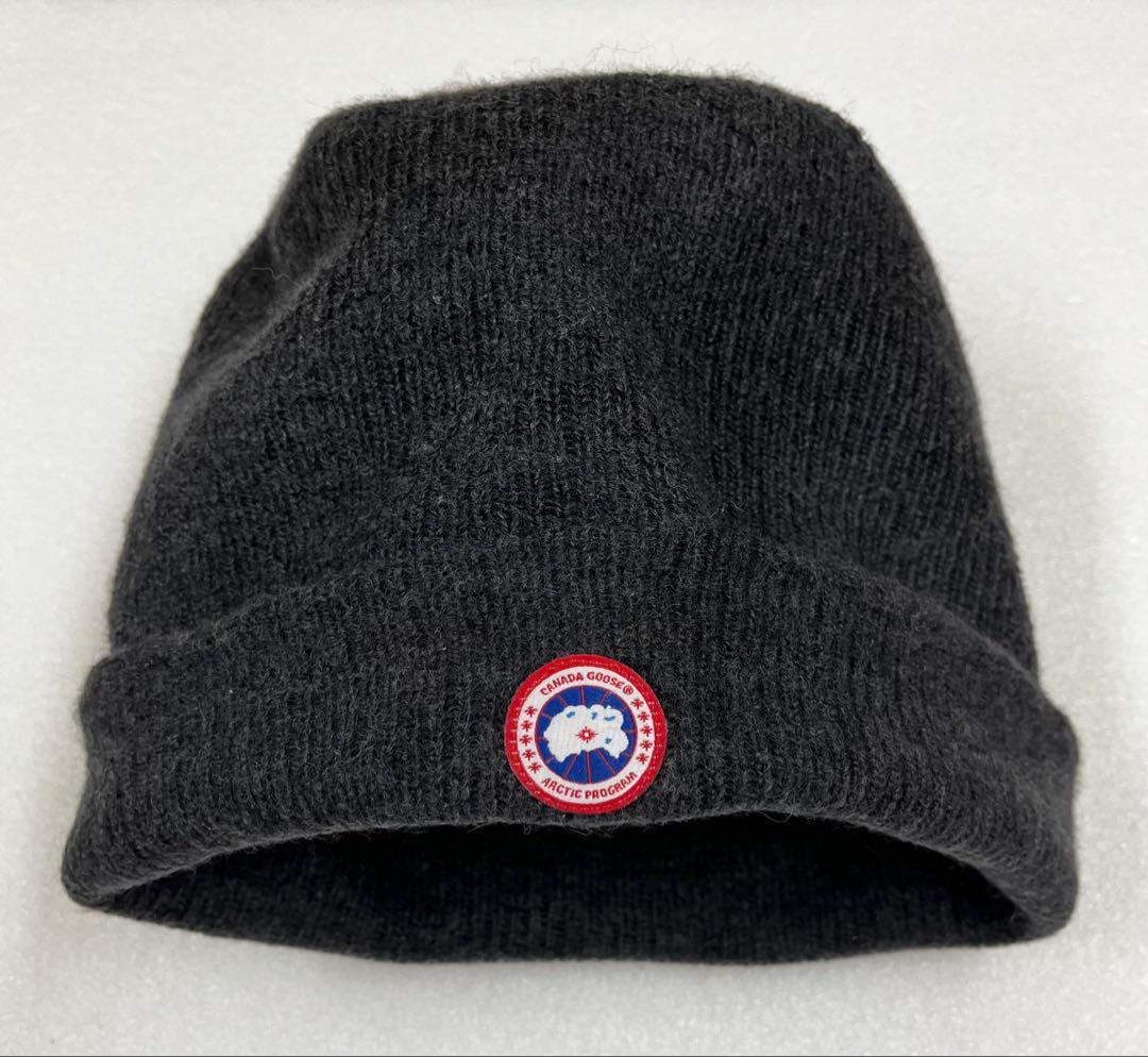 【美品・正規品】  メリノウール ニットキャップ濃いグレー