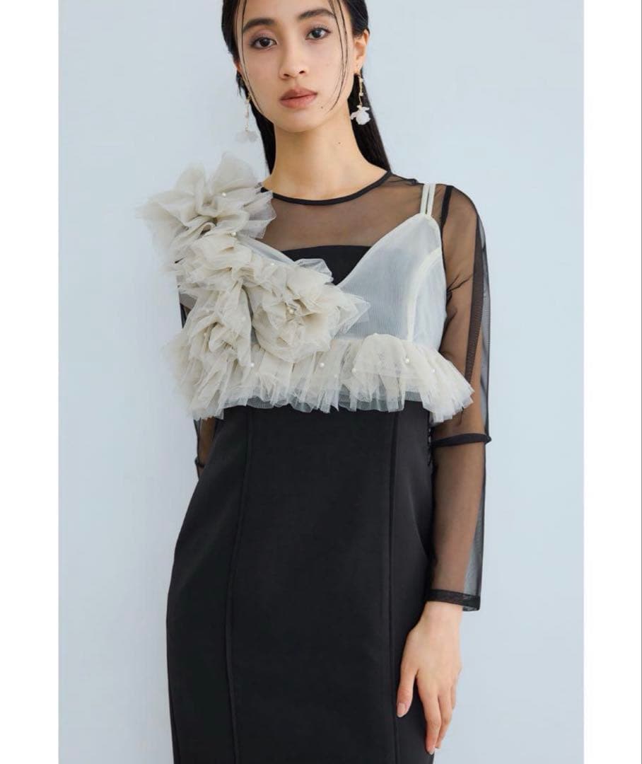 【美品】ANDRESDアンドレスド　Sサイズ　結婚式　お呼ばれドレス　ワンピース