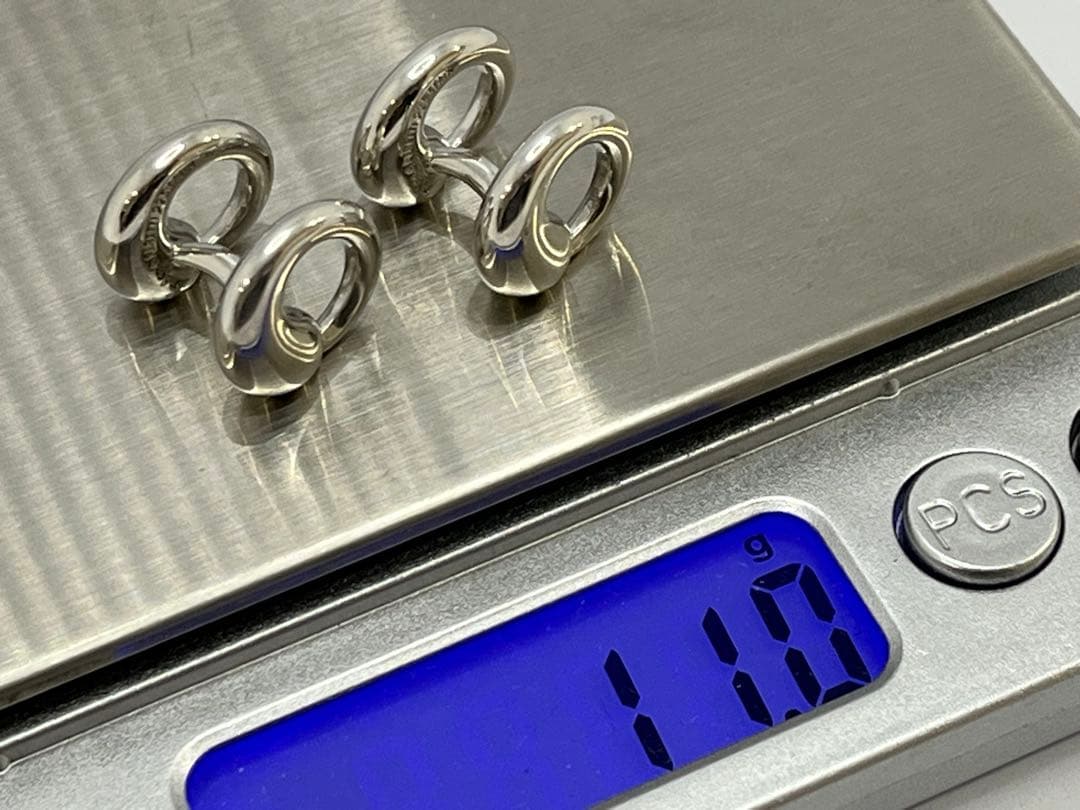 h584 希少　美品　ティファニー　エターナルサークル　カフス　シルバー　925