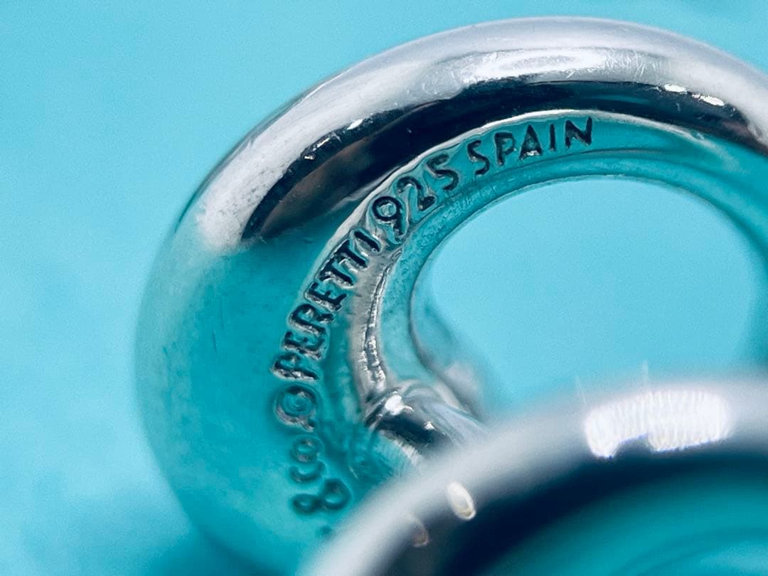 h584 希少　美品　ティファニー　エターナルサークル　カフス　シルバー　925