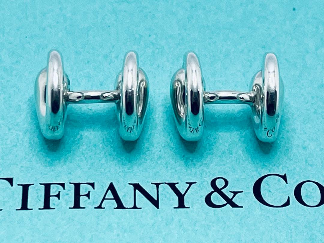 h584 希少　美品　ティファニー　エターナルサークル　カフス　シルバー　925