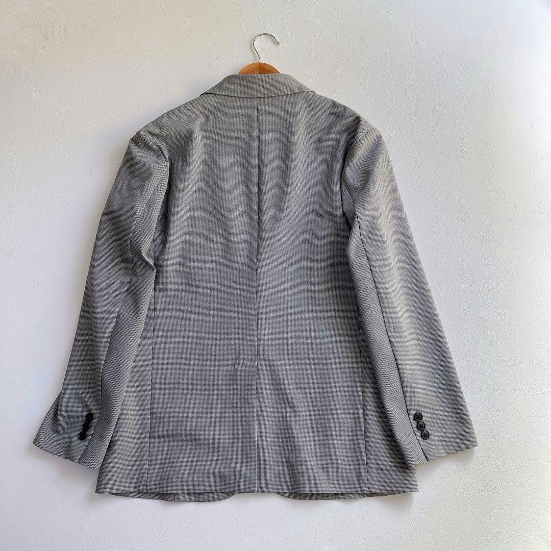 極美品 UNIQLO 感動スーツ セットアップ 千鳥柄 洗える グレー M