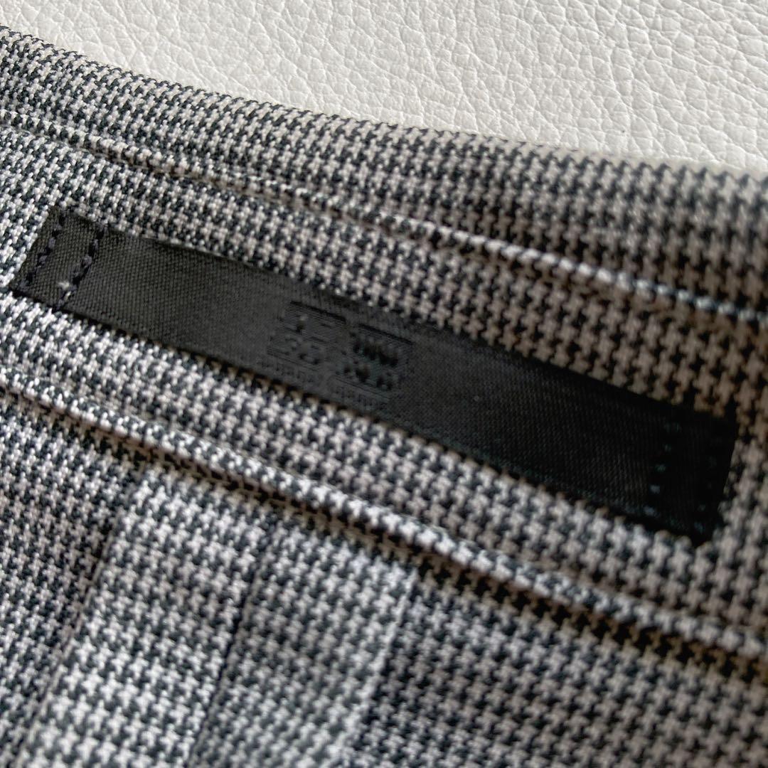 極美品 UNIQLO 感動スーツ セットアップ 千鳥柄 洗える グレー M