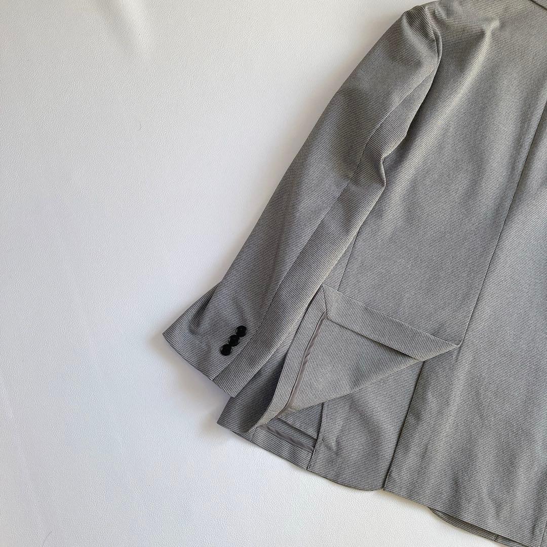 極美品 UNIQLO 感動スーツ セットアップ 千鳥柄 洗える グレー M