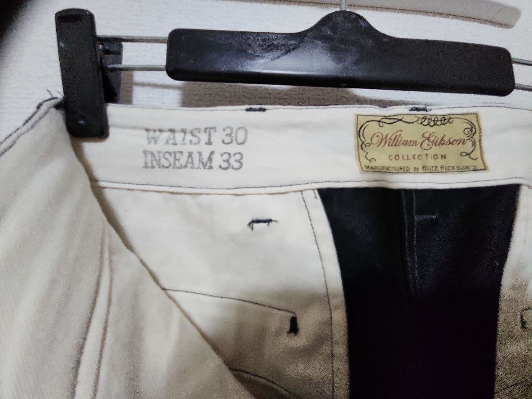 【マイク】バズリクソンズ　ウィリアムギブソン　チノパン　ブラック　W30