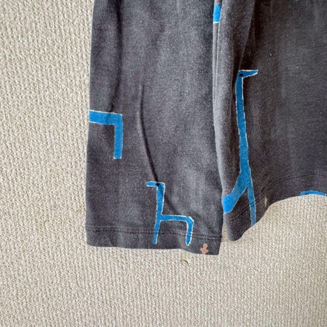 【ミナペルホネン】長袖　カットソー　動物柄　綿　グレー　サイズ38