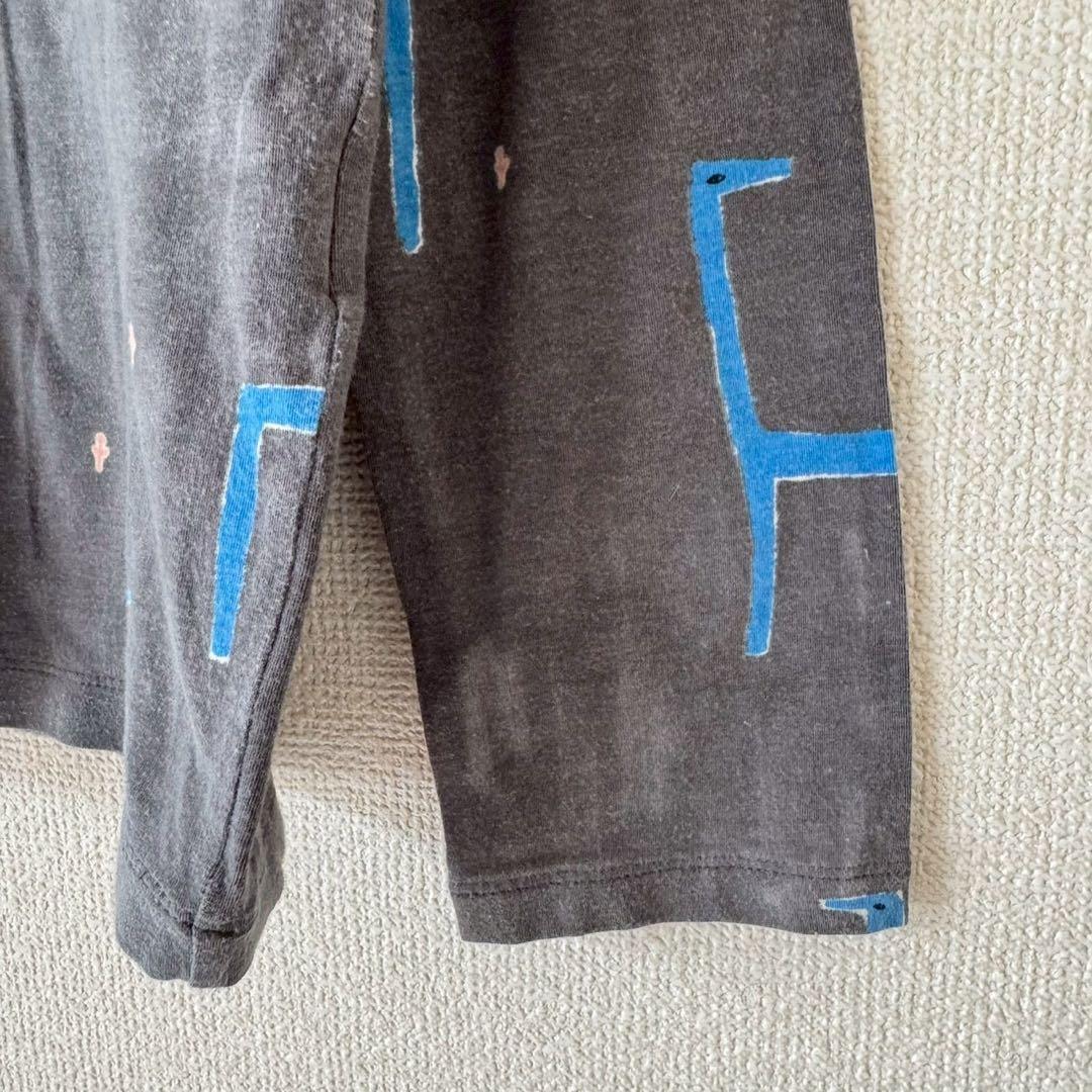 【ミナペルホネン】長袖　カットソー　動物柄　綿　グレー　サイズ38