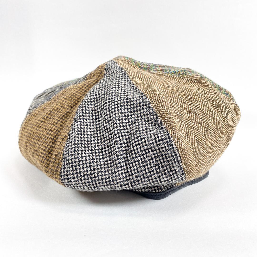 KAPITAL キャピタル ツイード パッチワーク ベレー帽 ヘリンボーン