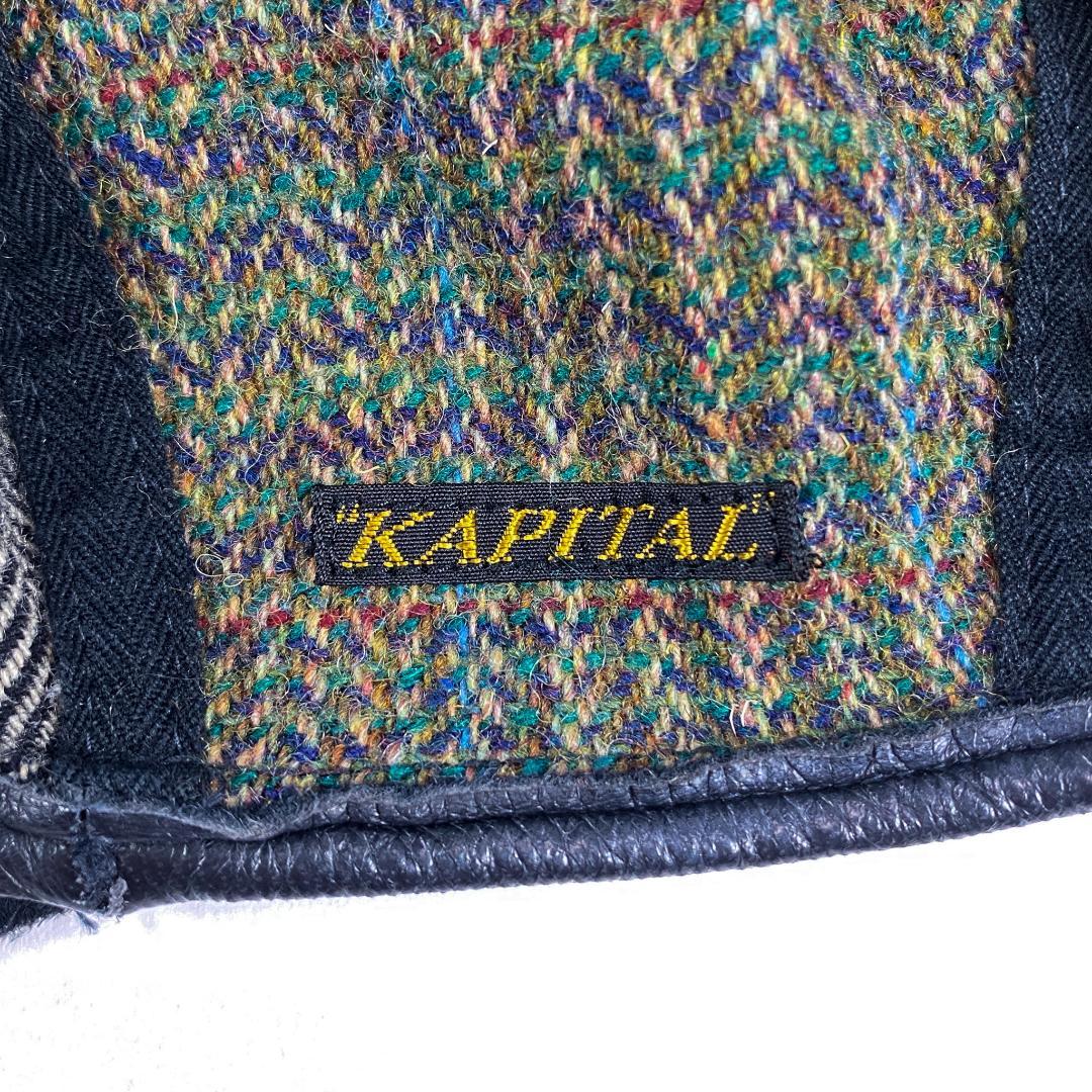 KAPITAL キャピタル ツイード パッチワーク ベレー帽 ヘリンボーン