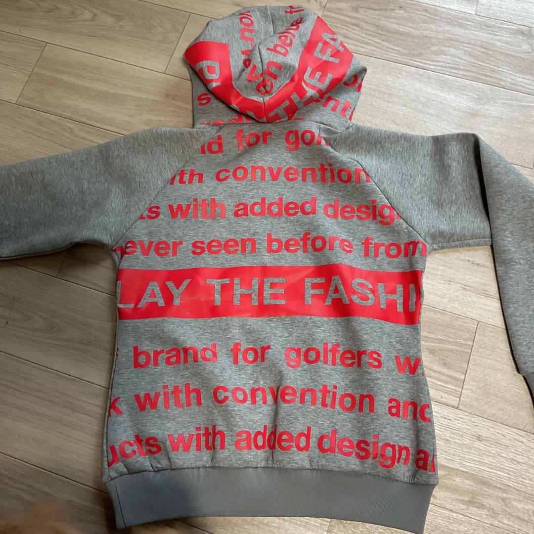 V12最新ロゴパーカー⭐︎バックロゴレディース2 グレー&オレンジ