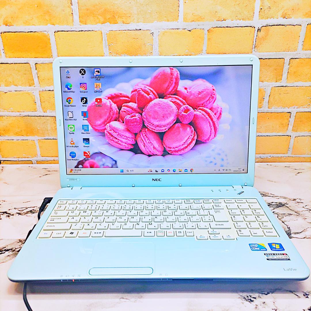 美品❤️レアなエアリーブルーノートパソコン爆速SSD☘️Core-i5✨限定色