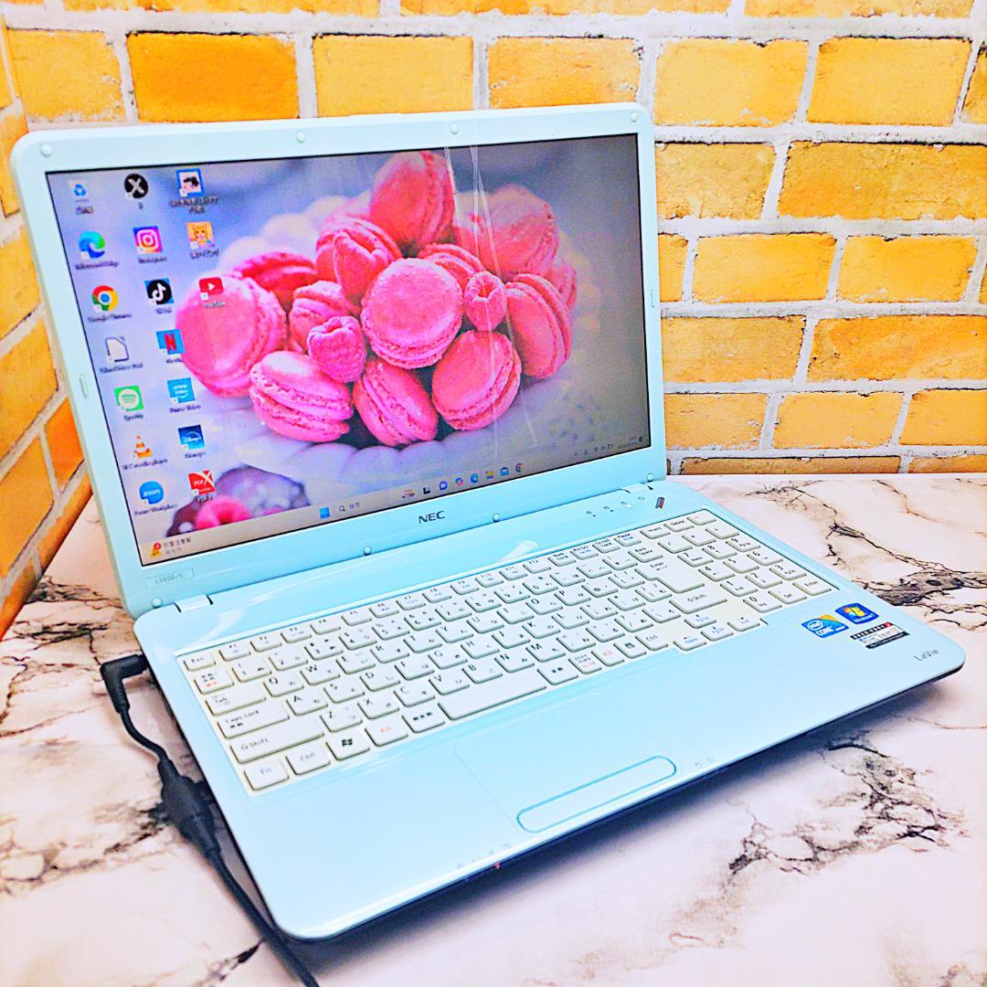 美品❤️レアなエアリーブルーノートパソコン爆速SSD☘️Core-i5✨限定色