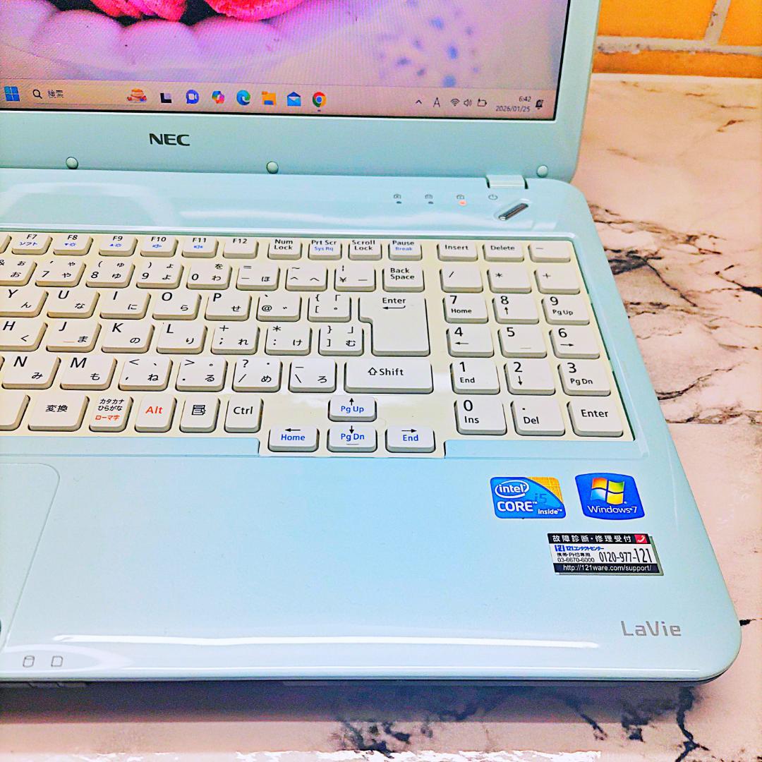 美品❤️レアなエアリーブルーノートパソコン爆速SSD☘️Core-i5✨限定色