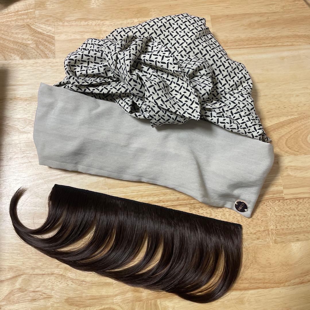 【美品】BAREN ウィッグ付きケア帽子