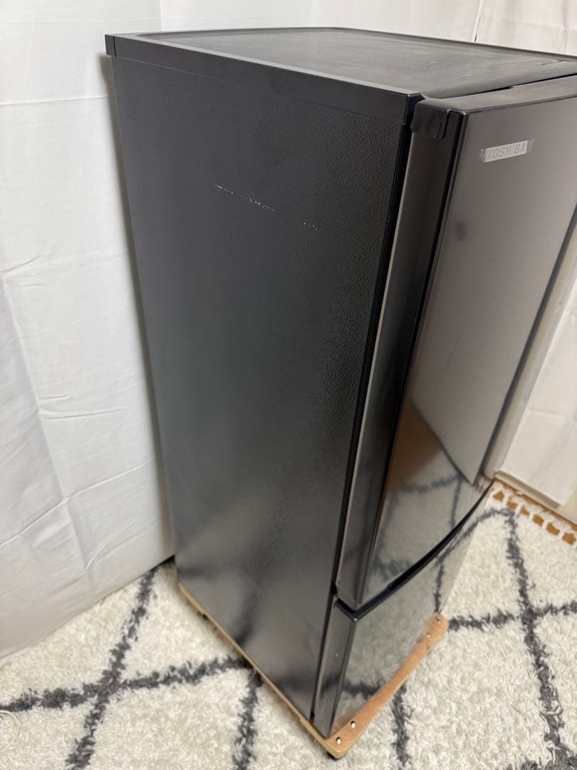 東芝GR-V15BS(K) 2ドア冷蔵庫 (153L右開き) セミマットブラック