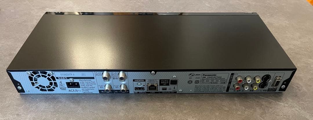 【Panasonic】DIGA ブルーレイレコーダー リモコン付き