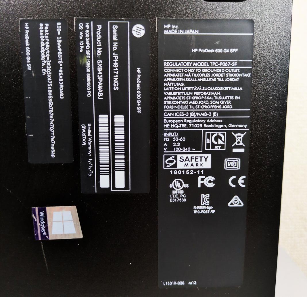 【SSD256GB】【Core i5】HP【メモリ16GB】 M-638