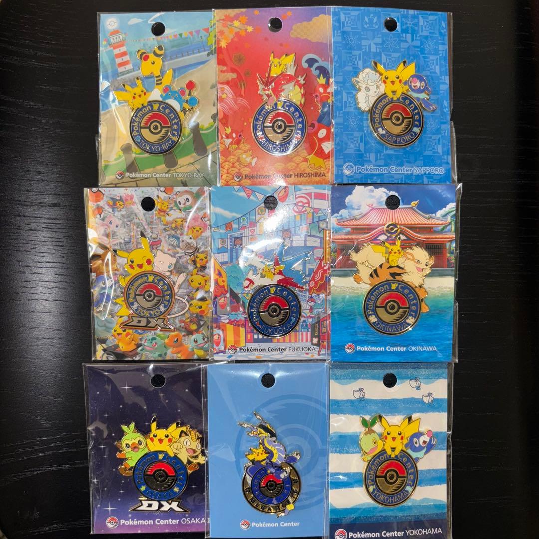 ポケモンセンター ピンズ ロゴピンズ ピンバッジ ヨコハマ オオサカ トウキョー