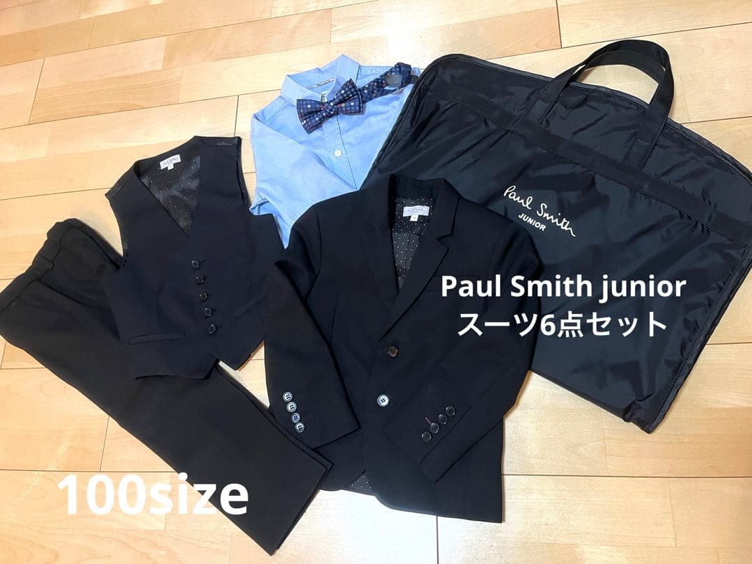 [美品]Paul Smith juniorフォーマルスーツ6点セット黒100