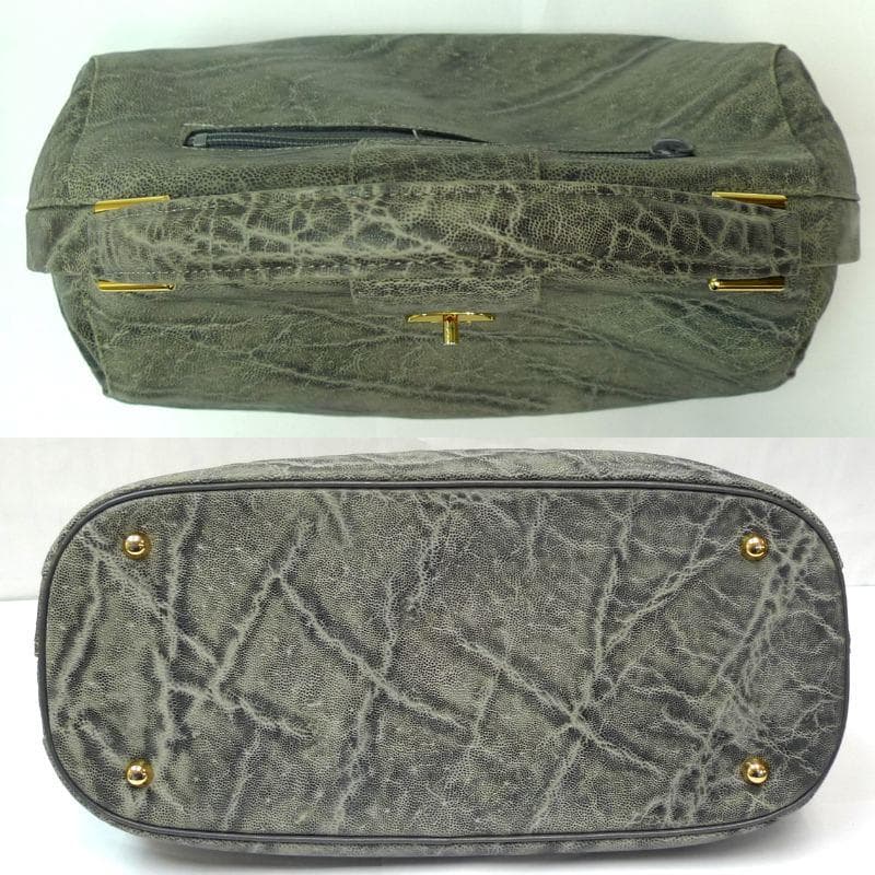 Eagle　ハンドバッグ　ダレス型　象革　エレファント　JRAタグ　小銭入れ