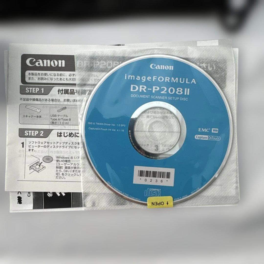 【美品】Canon DR-P208Ⅱ モバイルスキャナー 動作確認済み