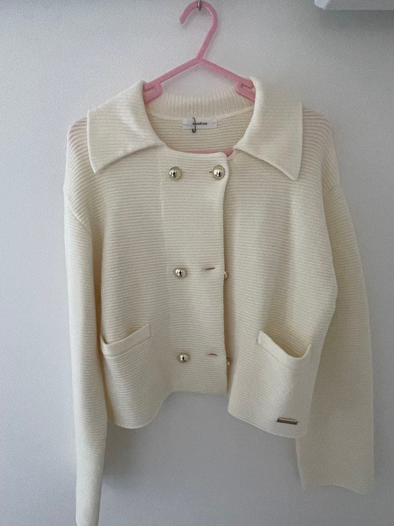 aimeine Wボタンニットジャケット