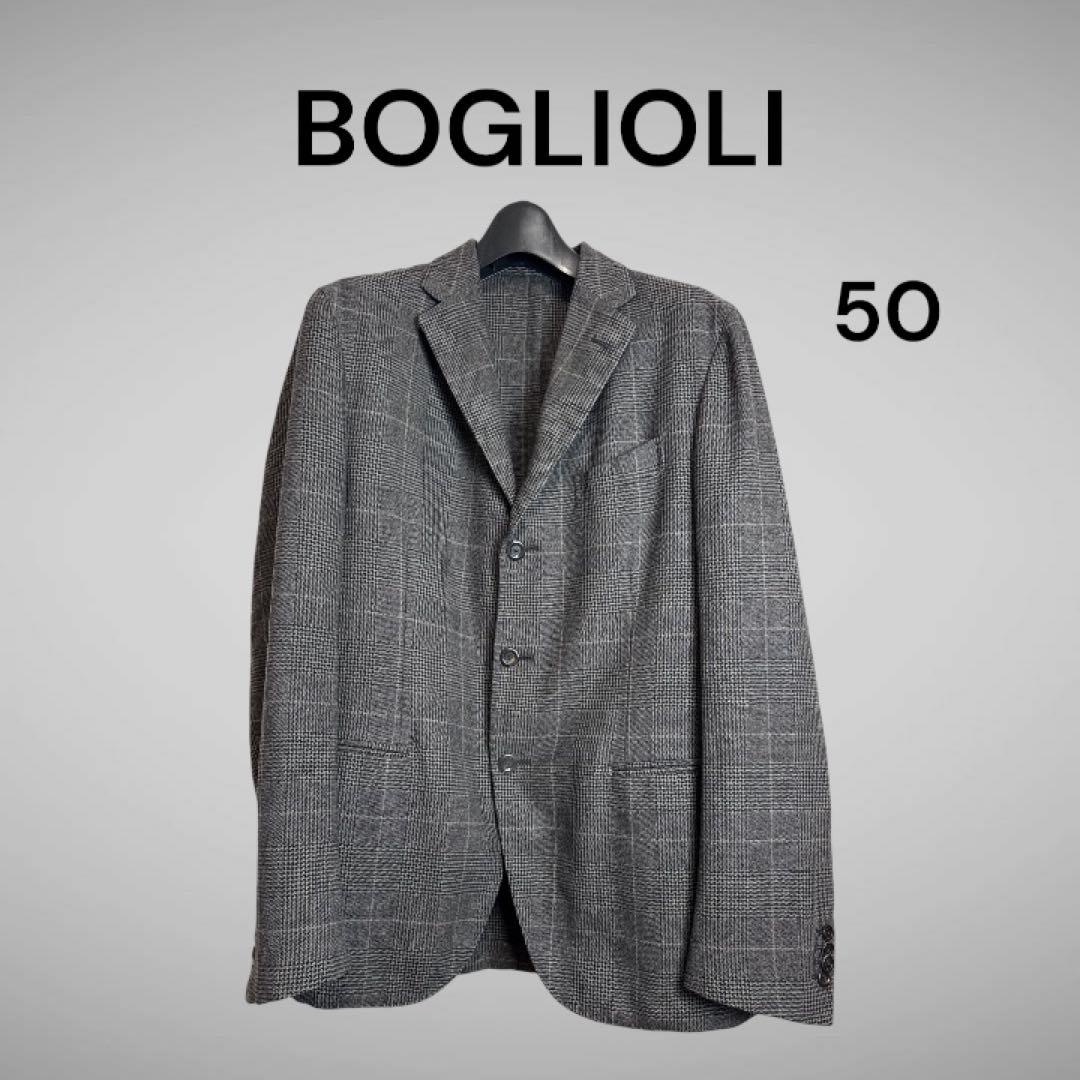 BOGLIOLI ウール チェック テーラードジャケット　50
