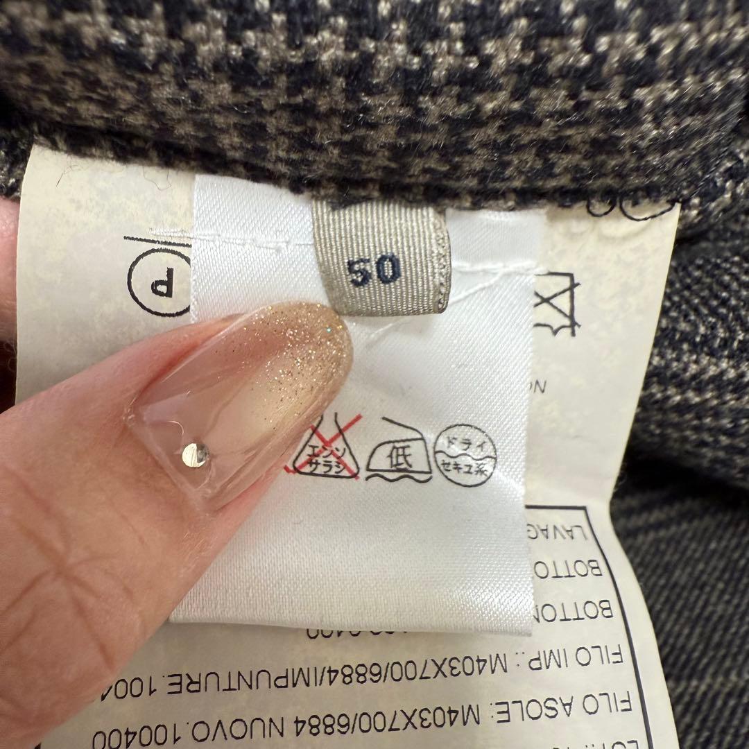 BOGLIOLI ウール チェック テーラードジャケット　50