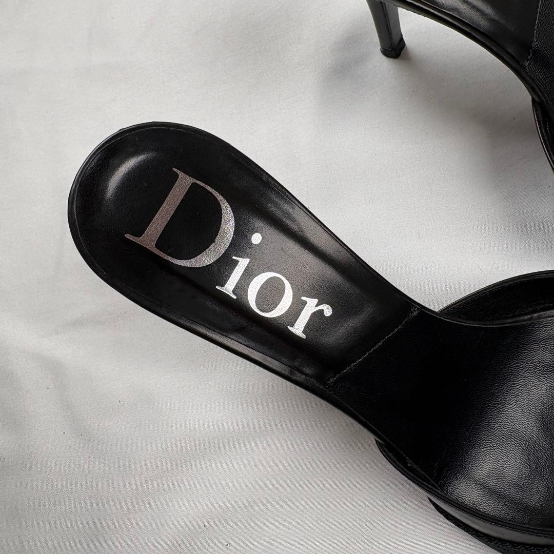 靴 Christian Dior bondage mules black