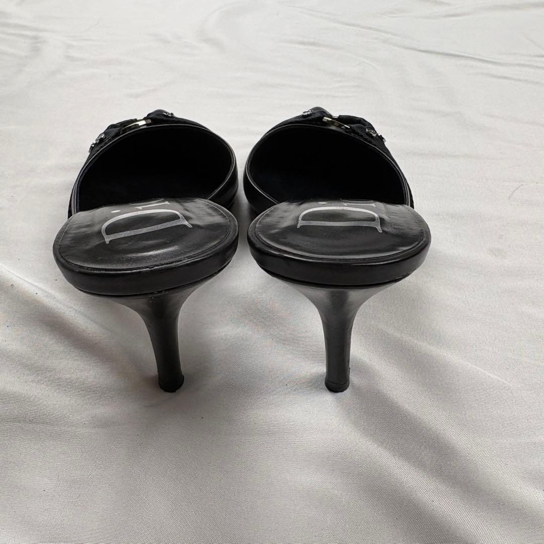 靴 Christian Dior bondage mules black