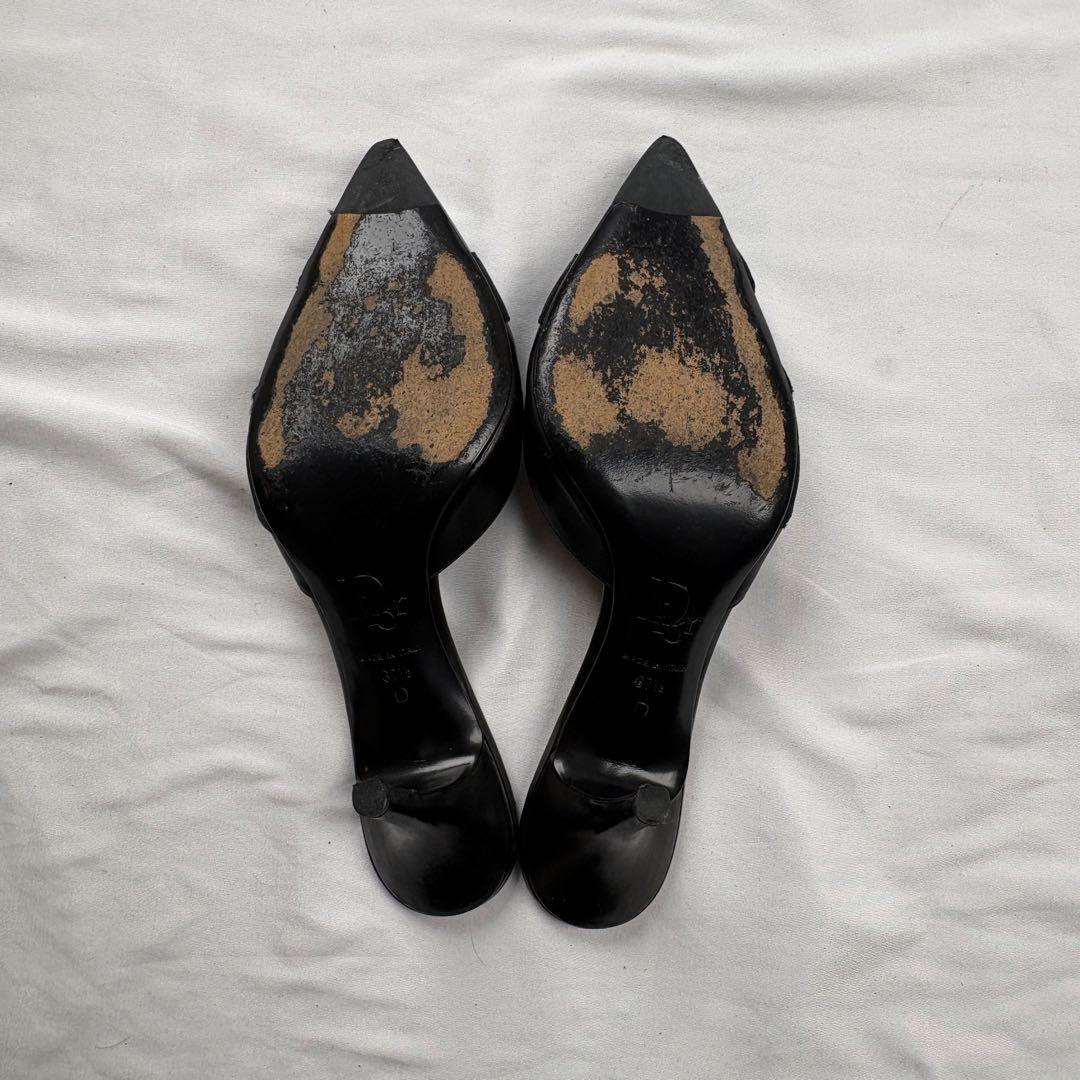 靴 Christian Dior bondage mules black