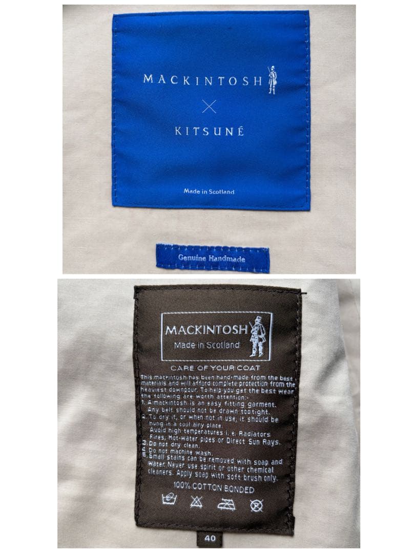 【激レアコラボ】マッキントッシュ×メゾンキツネ フィールドゴム引きジャケット L