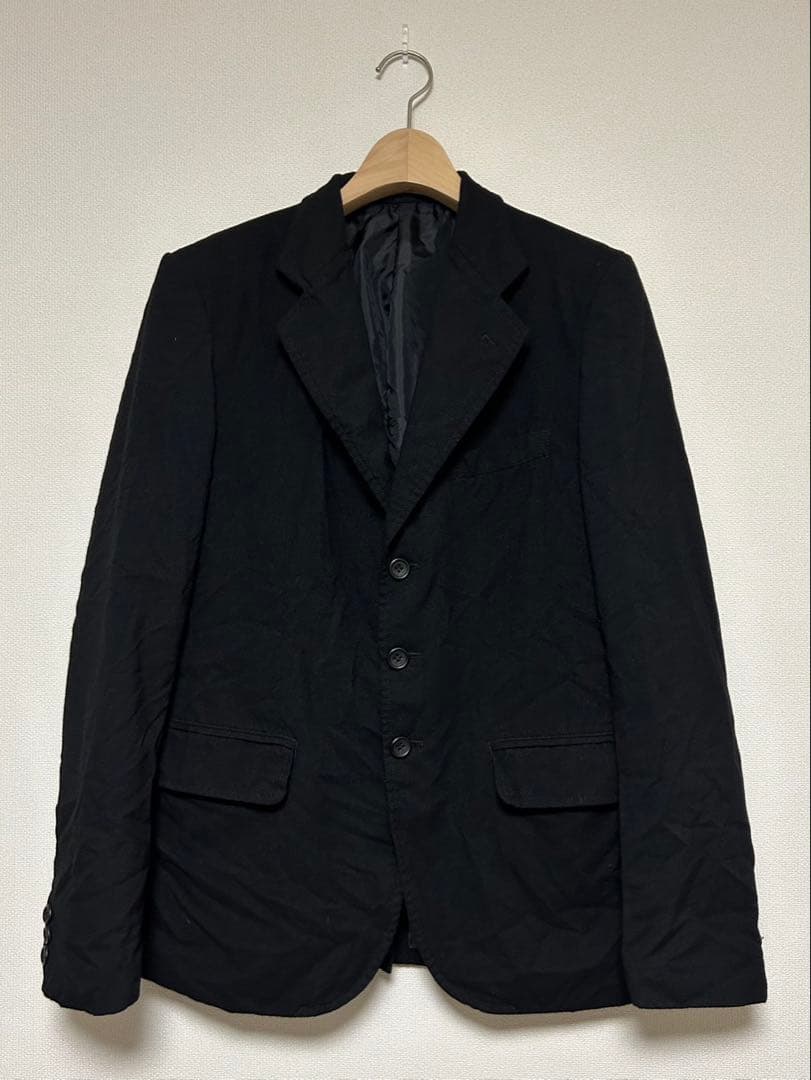 COMME des GARONS HOMME/縮絨テーラードジャケット/M/黒