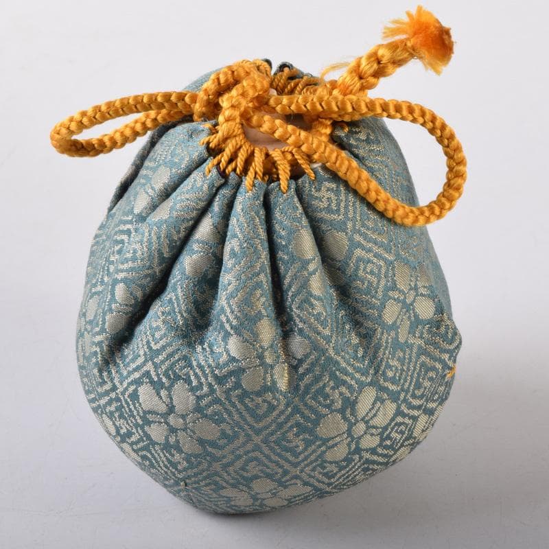 Pinoko平安　笹田有祥作　摸利休丸壷　茶入　仕覆付　共箱　V　7256