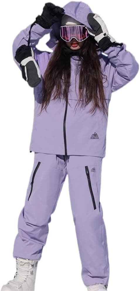 スキーウェア セットアップ L 紫 上下セット レディース パープル
