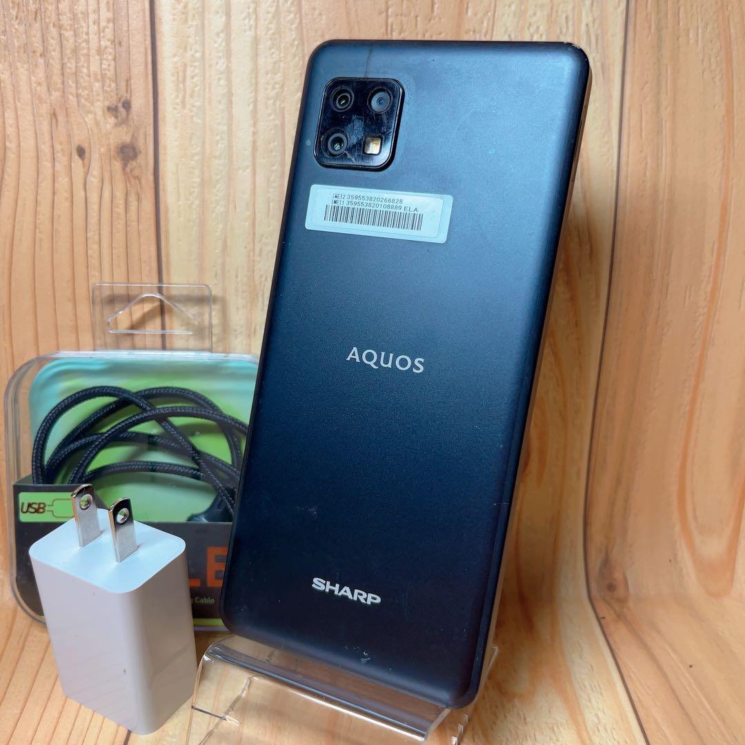 SIMフリー 本体 AQUOS sense6 128 GB 078G4 ブラック