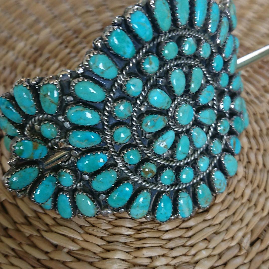 ターコイズクラスター ヘアアクセサリー