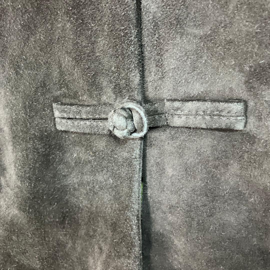 SHANGHAI TANG スウェードレザー チャイナシャツジャケット US4