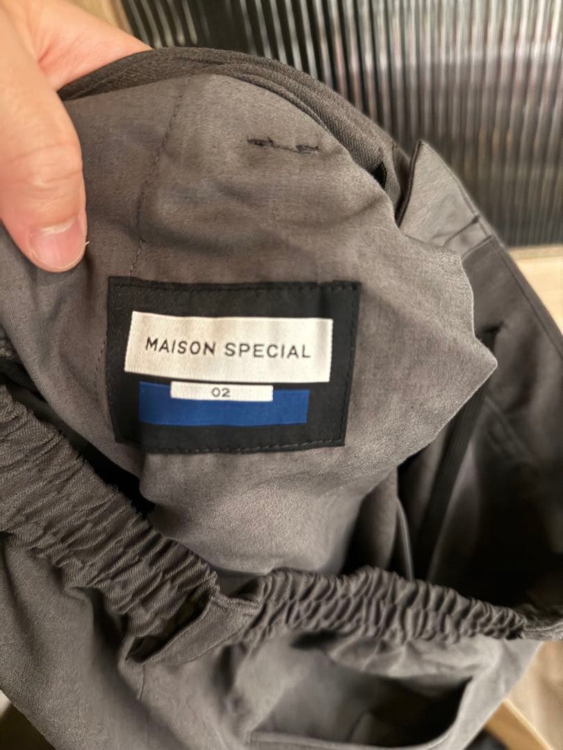 MAISON SPECIAL グレー スラックス02 メゾンスペシャル