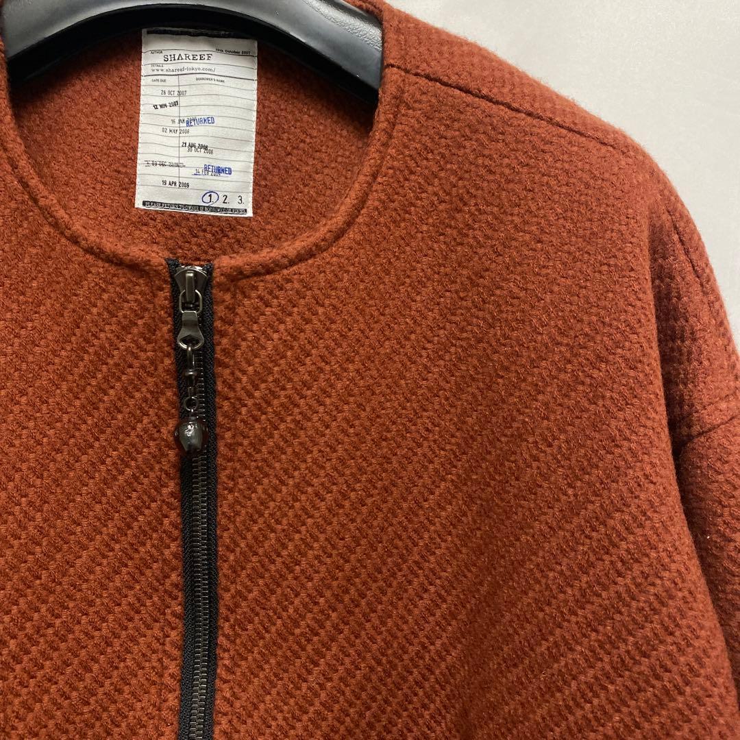 ジャケット・アウター shareef DOBBY MELTON NO-COLLAR BLOUSON