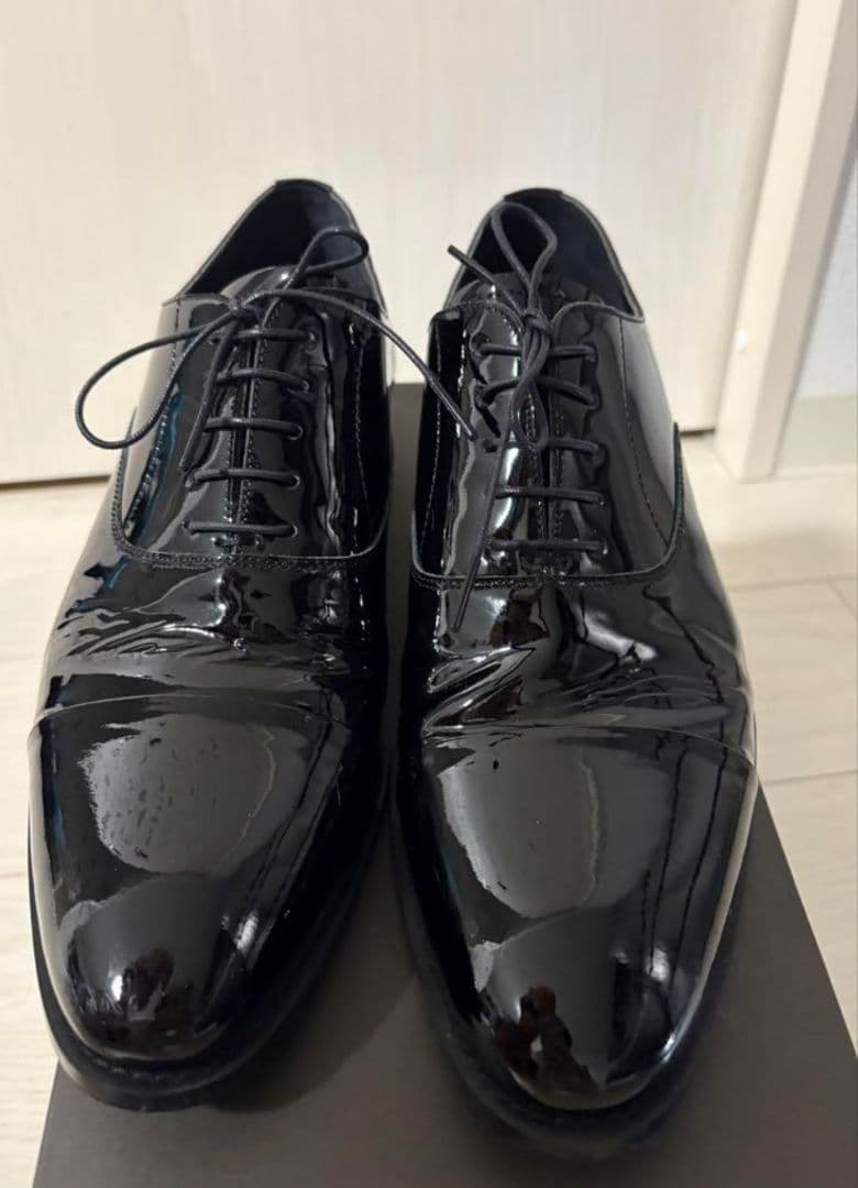 エナメルレザー ドレスシューズ 黒 26.5cm