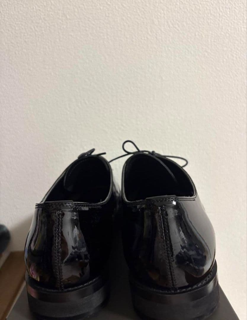 エナメルレザー ドレスシューズ 黒 26.5cm