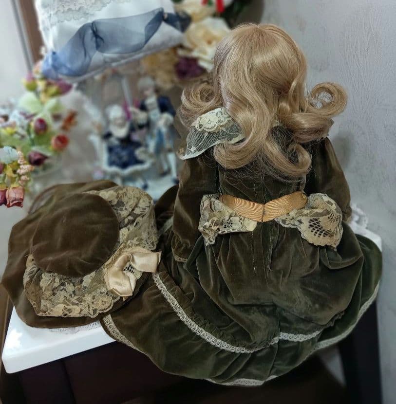 H68【ビスクドール】約60cm カマー&ラインハルト　CD103　スリープアイ